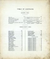 Table of Contents, Nobles County 1914 Ogle